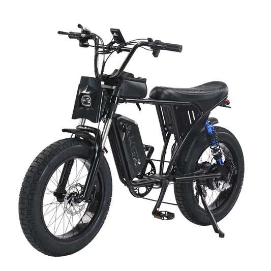 HKM-421651 All-Terrain 20 Inch Fat Tire Electric Bike X7 48V 750W with 18.2Ah Battery, Hydraulic Disc Brakes, and 7-Speed Gear System