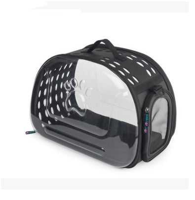 HKM-4218813 Foldable Transparent Pet Handbag for Small Dogs and Cats, Waterproof EVA Material, Lightweight Design