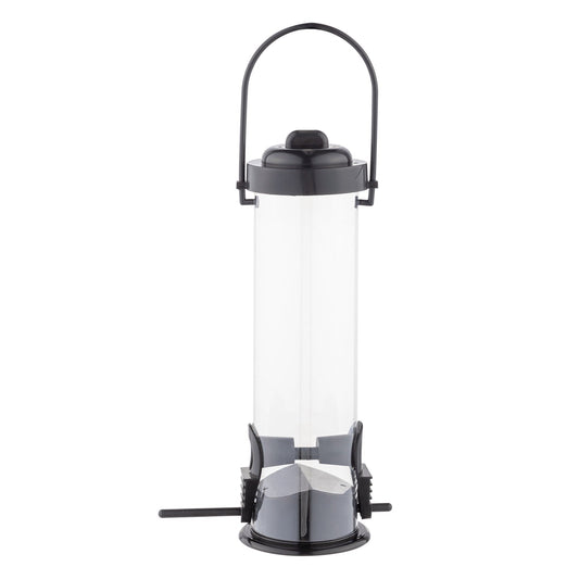 HKM-4220349 93-Inch Black Metal Bird Feeding Station with Four Hooks and Water Bowl