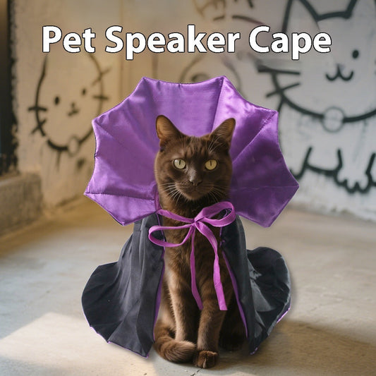 HKM-4221373 Stylish Halloween Pet Cape in Yellow and Purple - Casual Polyester Costume for Pets