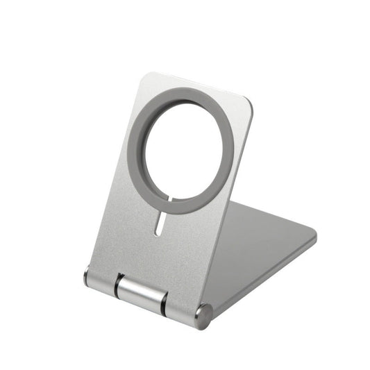 HKM-422547 Magnetic Wireless Charger C10 for Apple Devices - Desktop Charging Base in Silver