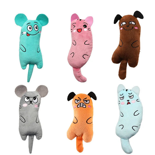 HKM-424147 Catnip Plush Interactive Mouse Toy for Cats - Assorted Colours Available