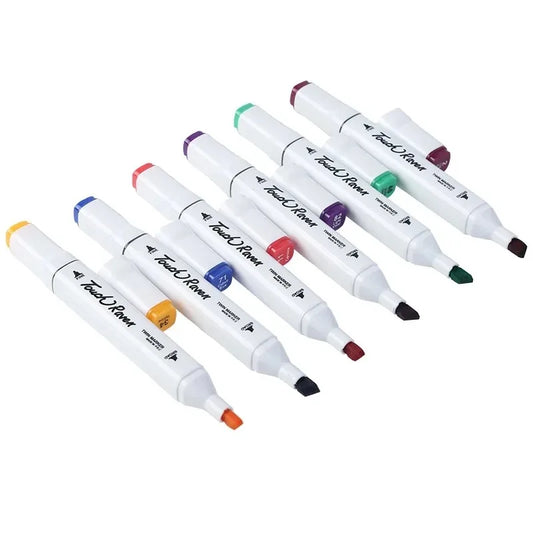 HKM-427219 Alcohol Based Dual Tip Sketch Marker Pens - 48 Colour Artist Drawing Set