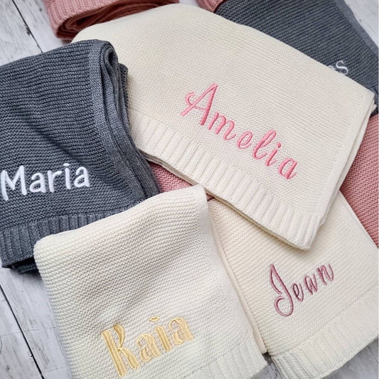 HKM-428243 Knitted Cotton Stroller Cover Blanket for All-Season Comfort in Multiple Colors