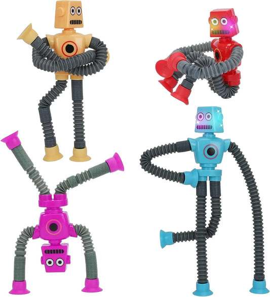 HKM-428883 Robotics Light Stretching Suction Cup Fidget Sensory Tubes for Kids and Adults