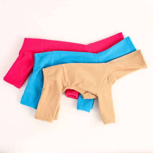 HKM-4303933 Warm Double-Sided Fleece Clothes for Doberman - Khaki, Sky Blue, Rose Colors Available