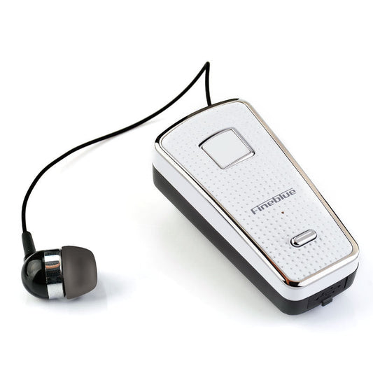 HKM-430419 Retractable Bluetooth Headset with V5.0, 10 Hours Talk Time, Black/White Colors