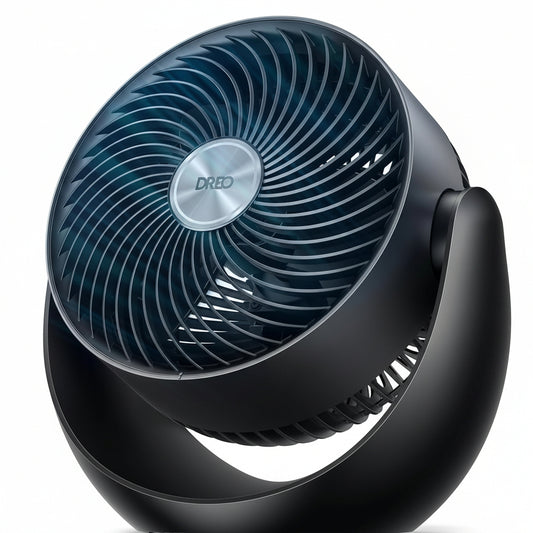 HKM-4312403 11 Inch Table Air Circulator Fan, 60ft Strong Airflow, 120° Adjustable Tilt, 20dB Low Noise, 3 Speed Settings, for Home and Office