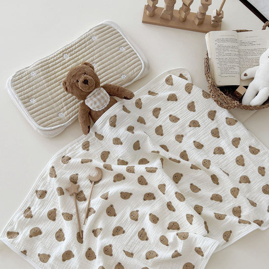 HKM-431955 Cotton Baby Bath Towel - Soft and Durable for All Seasons, Various Cartoon Patterns Available