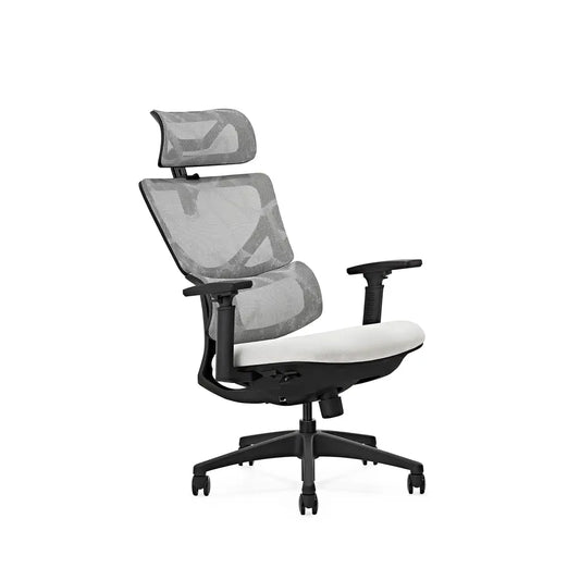 HKM-432147 Ergonomic Adjustable Office Chair with Mesh Back, Fabric Upholstery and Lift Function