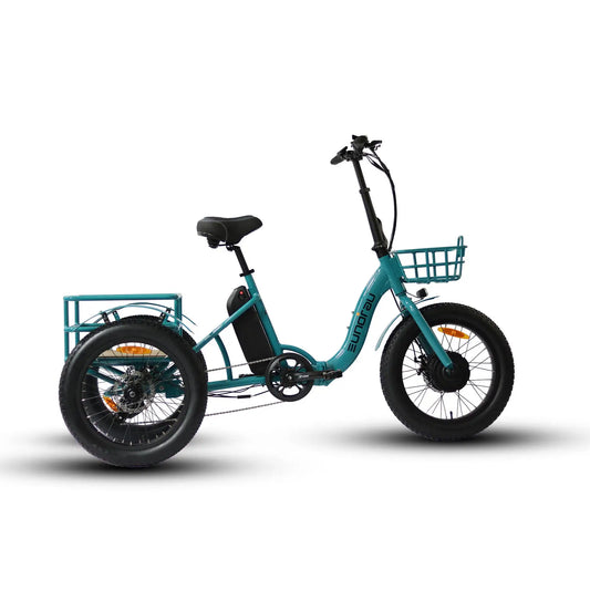 HKM-436307 Electric Tricycle with 48V 500W Motor and 7-Speed Gear System, 20-Inch Wheels, Disc Brakes