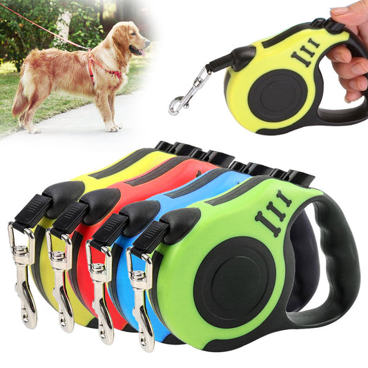 HKM-4368701 Retractable 5m Traction Rope for Dogs and Cats - Convenient One-Finger Control Leash
