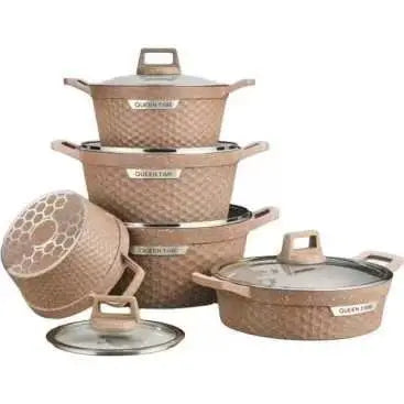 HKM-441299 10-Piece Non-Stick Cookware Set for Modern Kitchens