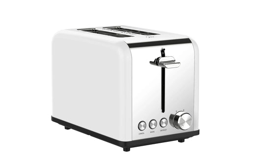 HKM-441491 Extra Wide Slot 2-Slice Retro Toaster with Reheat, Defrost, and 6 Browning Levels