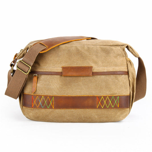 HKM-441619 Waterproof Canvas Messenger Bag for SLR Cameras, Soft Handle, Multiple Colors