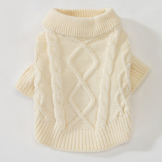 HKM-442323 Spring Knitted Rib Sweater for Small Dogs and Cats in Multiple Colors