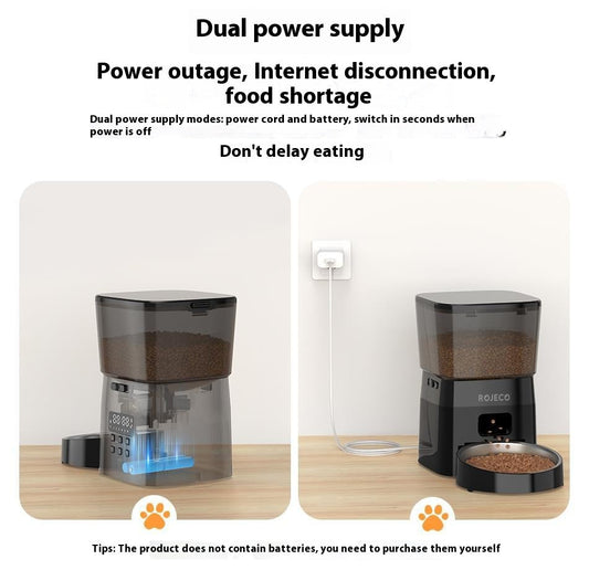 HKM-4429501 Automatic Pet Feeder with 2L Capacity and Stainless Steel Bowl