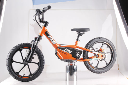 HKM-444307 16-Inch Electric Balance Bike for Kids, Aluminum Alloy Frame, 2-Speed, Disc Brake, 350W Motor