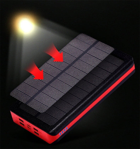 HKM-444435 30000mAh Large-Capacity Solar Power Bank with Soft Pack Battery and Plastic Shell