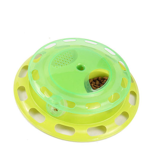 HKM-445075 Interactive Cat Toy with Bell Ball – Multifunctional Cat Turntable Puzzle for Playtime Fun