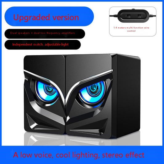 HKM-445523 Dual Desktop Speakers with AC and Battery Power Supply - Black & White Options