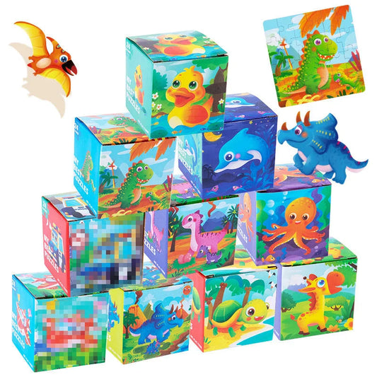 HKM-447635 24-Piece Wooden Jigsaw Puzzle for Early Childhood Education – Classic Montessori Toy for Babies, Kids, Boys and Girls