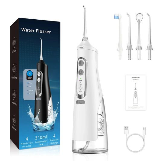 HKM-454419 IPX7 Waterproof Electric Oral Irrigator for Effective Home and Travel Dental Cleaning