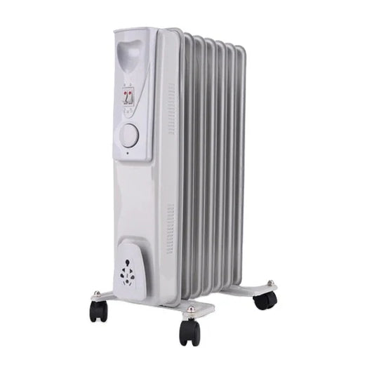 HKM-454867 Oil-Filled Radiator Electric Heater with Adjustable Thermostat and Remote Control, 2000W