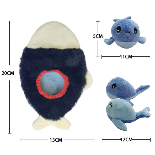 HKM-4558397 Plush Chew Toy with Sound and Food Hiding Feature for Dogs