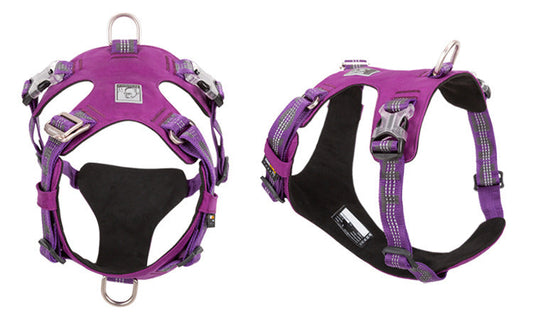 HKM-4564797 Waterproof Reflective Super Fiber Dog Chest Strap - Adjustable Sizes in Army Green, Black, and Purple