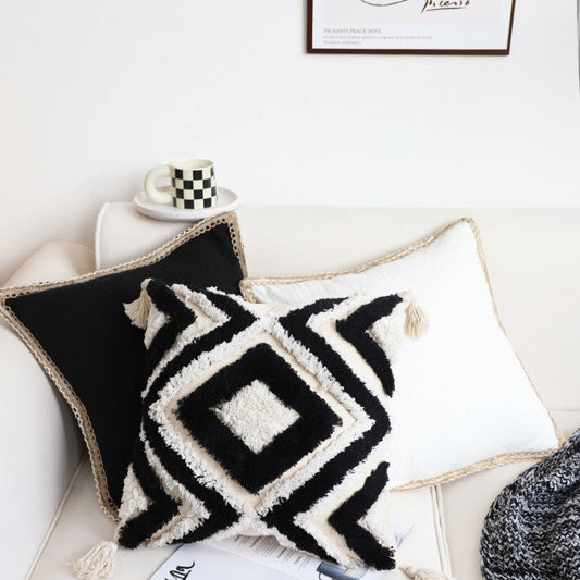 HKM-458515 Bohemian Tufted Pillow Cover in Various Designs and Colors - 45x45CM