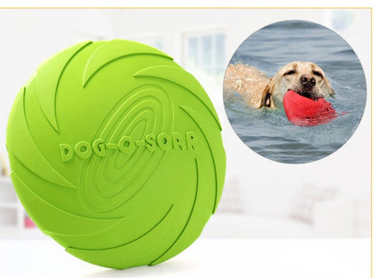 HKM-4593341 Bite-Resistant Floating Frisbee for Golden Retriever Training - Rubber, Multiple Colors