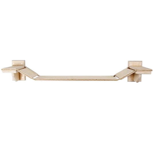 HKM-4608189 Wall-Mounted Wooden Cat Suspension Bridge Pet Stairs - 100x19CM Plywood Design
