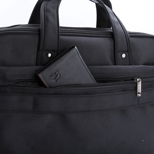 HKM-463699 Lightweight Waterproof Laptop Case for Business Professionals - Custom Logo Polyester Briefcase