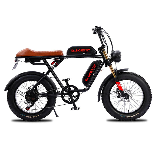 HKM-465235 20-inch Electric Fat Tire Bike with 750W Motor and 26Ah Lithium Battery, 7-Speed Gear System, Rear Hub Drive, Carbon Steel Frame