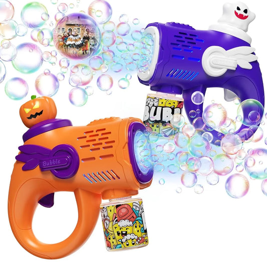HKM-466259 Automatic Bubble Maker with LED Lights for Kids - Halloween Bubble Machine, Ages 5 and Up