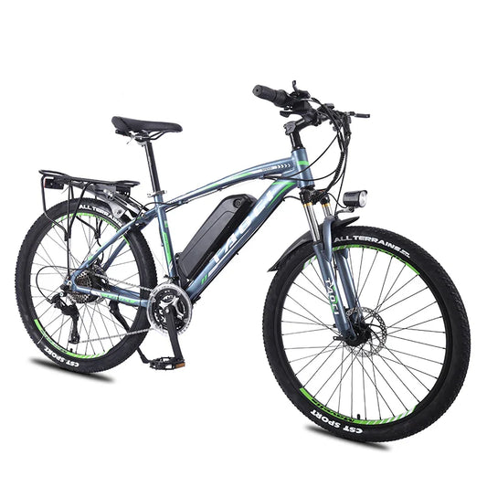 HKM-469075 26-Inch 21-Speed Electric Mountain Bicycle with 36V 350W Lithium Battery and Disc Brakes