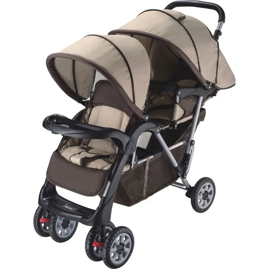 HKM-470099 Twins Double Seat Baby Stroller - M-738 Model for Convenient Twin Travel