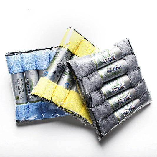 HKM-473939 Microfiber Car Wash Towel Cleaning Cloth - 30cm x 40cm, Polyester & Nylon Blend, 350g