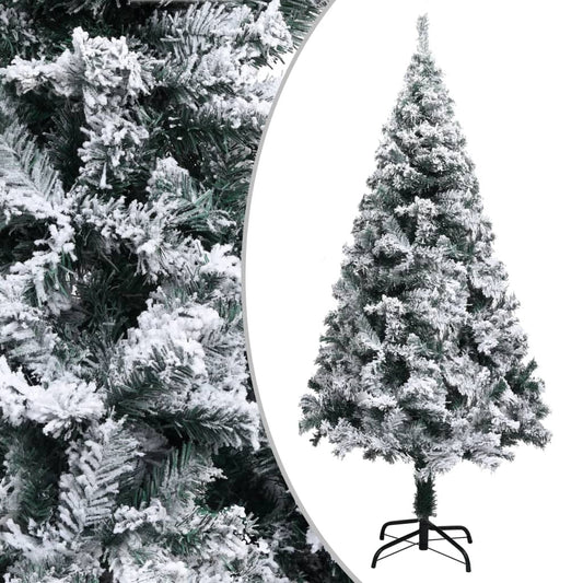 HKM-476627 Snow-Covered Artificial Christmas Tree, 150 cm PVC with Metal Stand