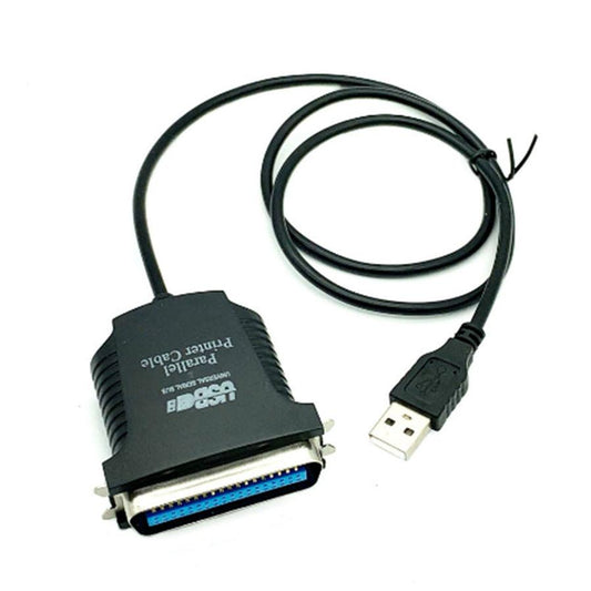 HKM-476883 USB to 1284 Parallel Printer Cable, 0.8M Black Plug and Play Solution for Printer Connectivity
