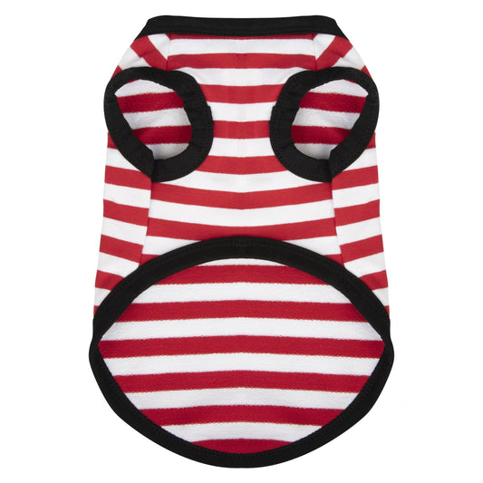HKM-4779197 Cotton Striped Summer Vest for Dogs - Lightweight and Casual Pet Clothing