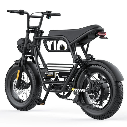HKM-479891 1000W Fat Tire Electric Bike with 150km Range, 7-Speed Gears and LCD Display