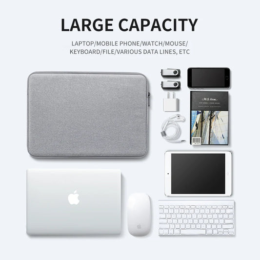 HKM-481811 Soft Polyester Laptop Sleeve for 7.9-15 Inch Macbook and Compatible HP Models