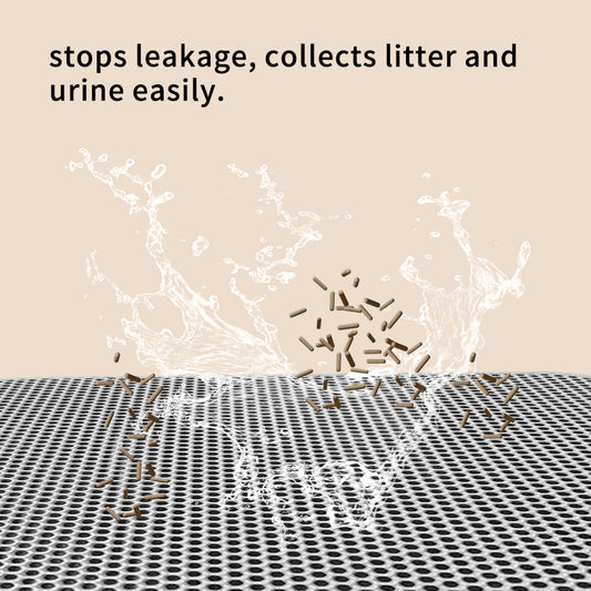 HKM-4835261 Leak-Proof Cat Litter Mat with Non-Slip Backing for Clean, Dry Floors
