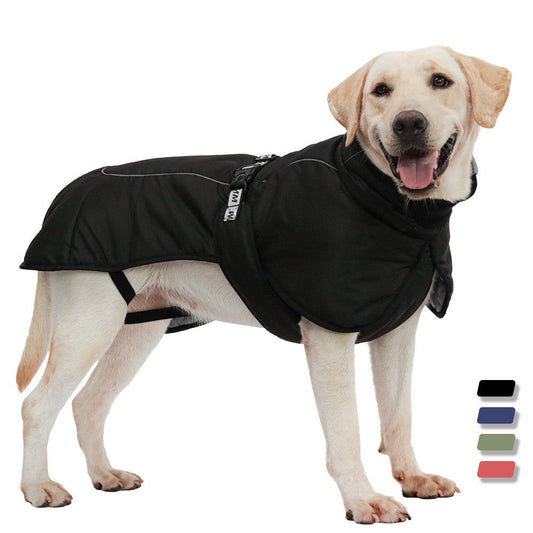 HKM-487891 Warm Thickened Cloak for Large Dogs - Autumn Pet Clothing in Multiple Colors and Sizes