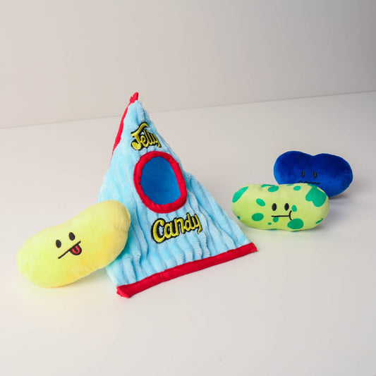HKM-4948029 Plush Tibetan Food Toy Set for Dogs - Jelly Candy Design with Vocal Features