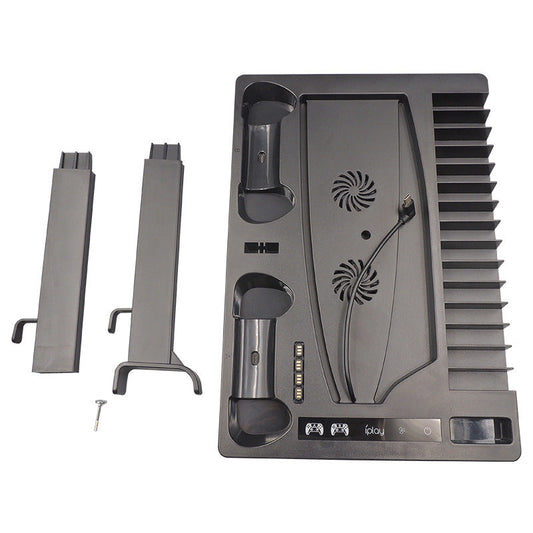 HKM-495955 PS5 Multifunctional Charging and Cooling Fan Holder with Storage Bracket