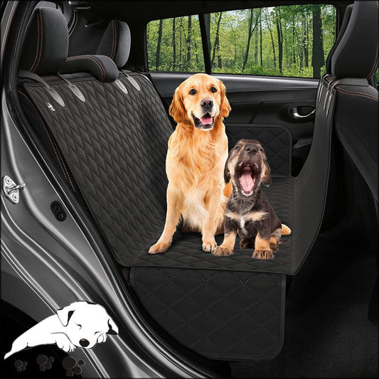 HKM-4966333 Waterproof Dog Kennel Cushion for Rear Car Seat - 54x58 inches, Cloth Material, Available in Black, Orange, Blue