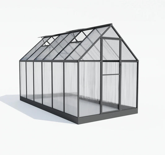 HKM-497427 Sustainable Multi-Span Greenhouse with Polycarbonate Panels for Outdoor Flower Cultivation